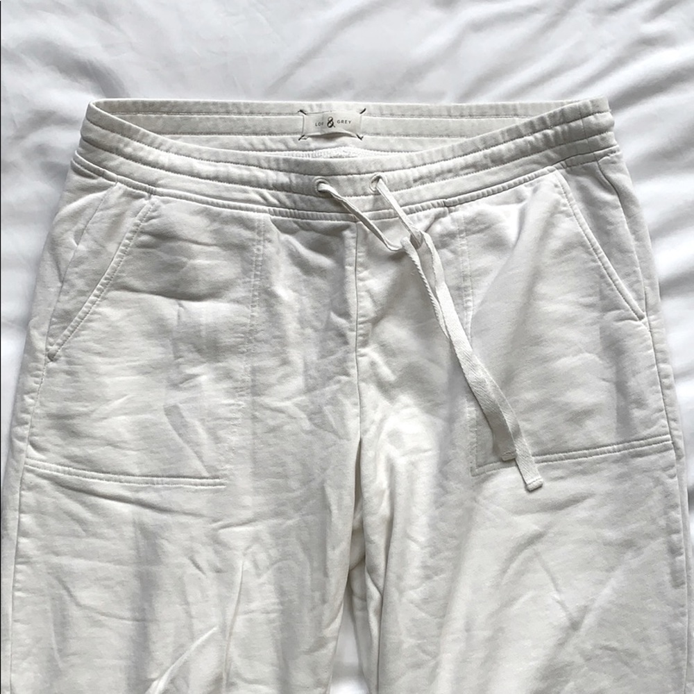 LOFT Lou and Grey white joggers